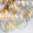 Isley 6 - Light Dimmable Iridescent Glass Globe Bubble Chandelier-576395217