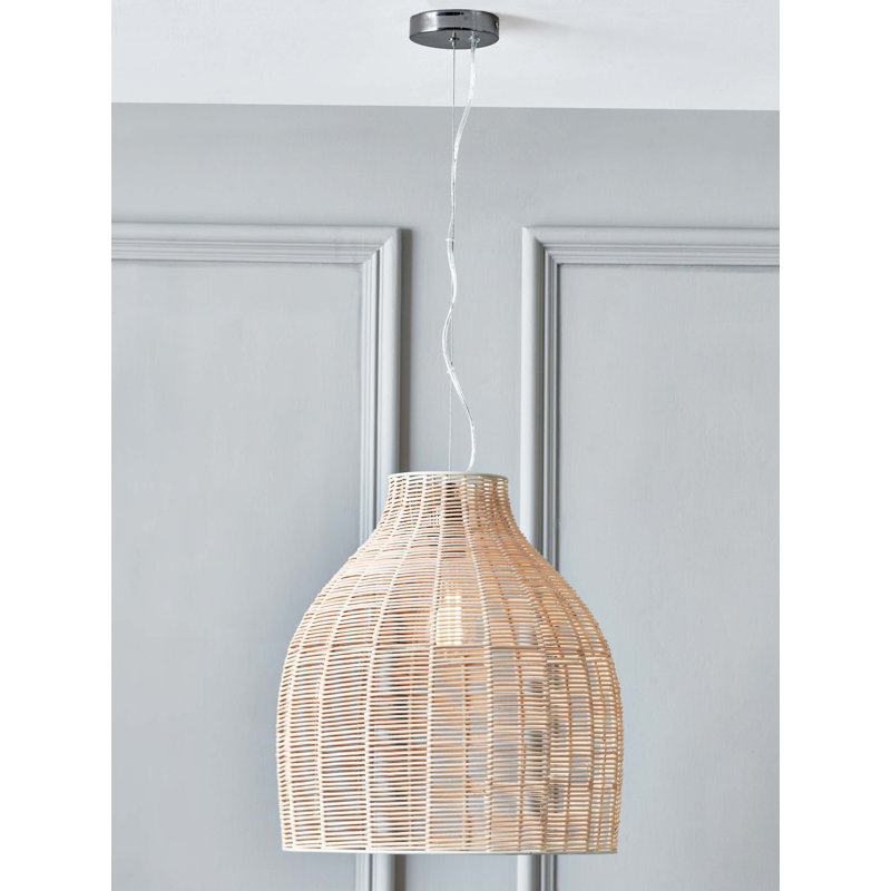 Shamokin 1 - Light Black Bell Pendant, Natural