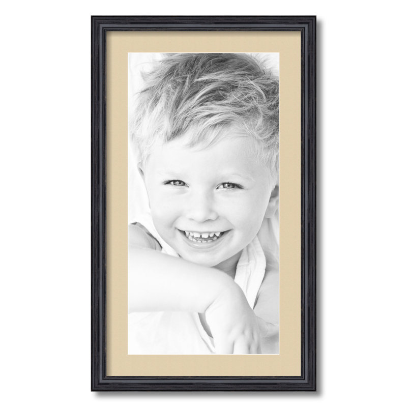 Black Matte Picture Frame with Mat, Seaside