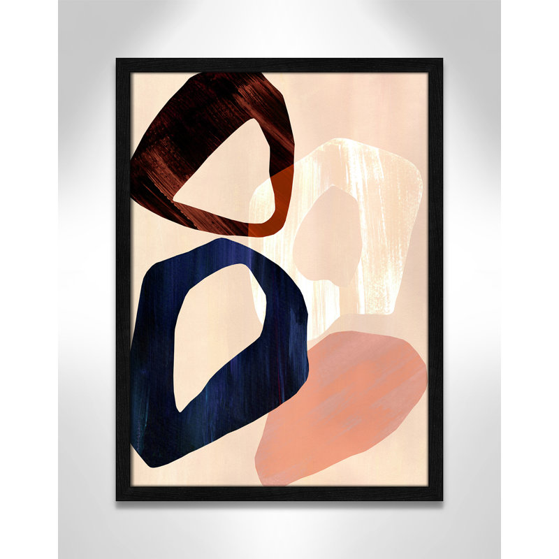 Loop III Print par Violets Print House, L 17 po x H 23 po, Impression encadrée, Grain de bois noir