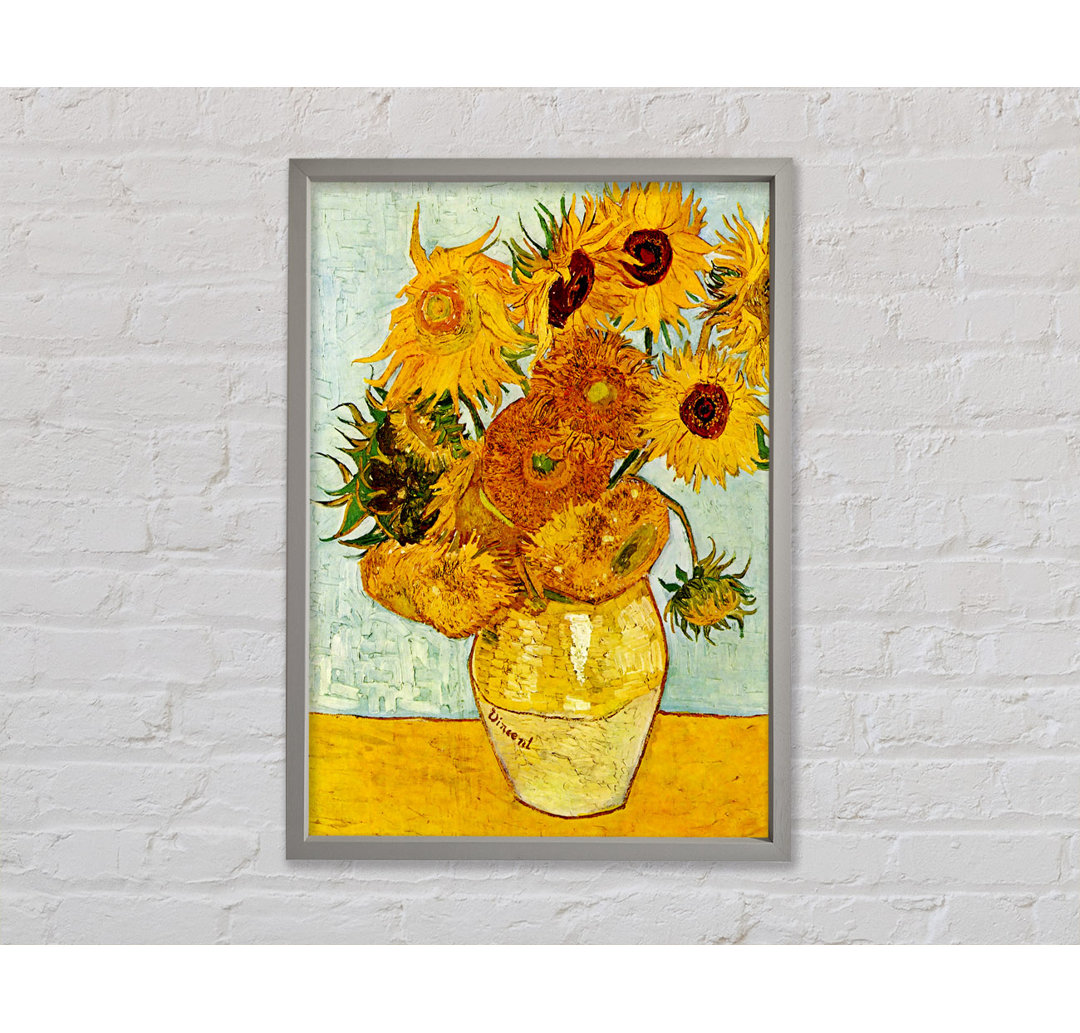 Van Gogh Sonnenblumen - Einzelner Bilderrahmen Kunstdrucke auf Leinwand