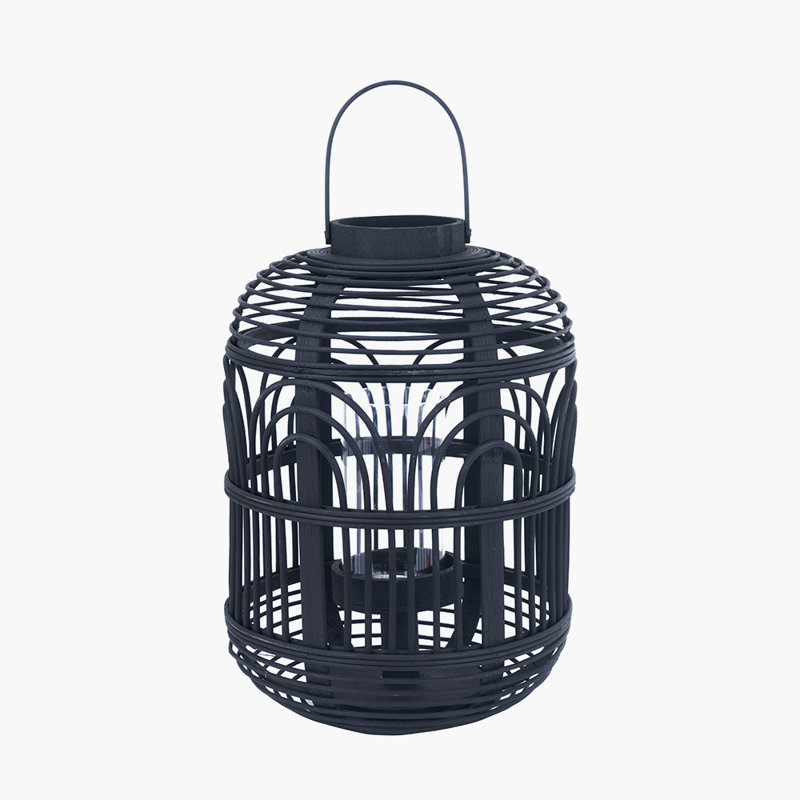 Lantern, 38" H x 26" W x 26" D, Black