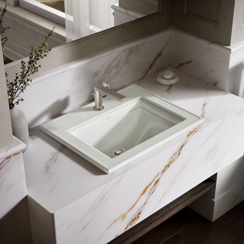 Memoirs® Stately Drop-in Bathroom Sink, Dune, Single Hole