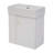 21.6" Floating Bathroom Vanity - Ceramic Basin + Left Storage & Rose Gold Handle