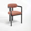 Ensemble de 2 chaises de salle à manger modernes rembourrées avec pieds en métal noir Boucle-32399308