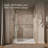 Components 58-In58-3/4-In W X 71-1/2-In H Frameless Pivot Shower Door With 3/8-In Crystal Clear Glass And Back-To-Back Vertical Door Pulls-51309351