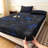 Orylavena 3D Blue Light Geometric Fitted Sheet Set, Black Cubes Digital Print Microfiber Bedding, Twin Full Queen King, No Pillow Insert Included-123044759-123044764