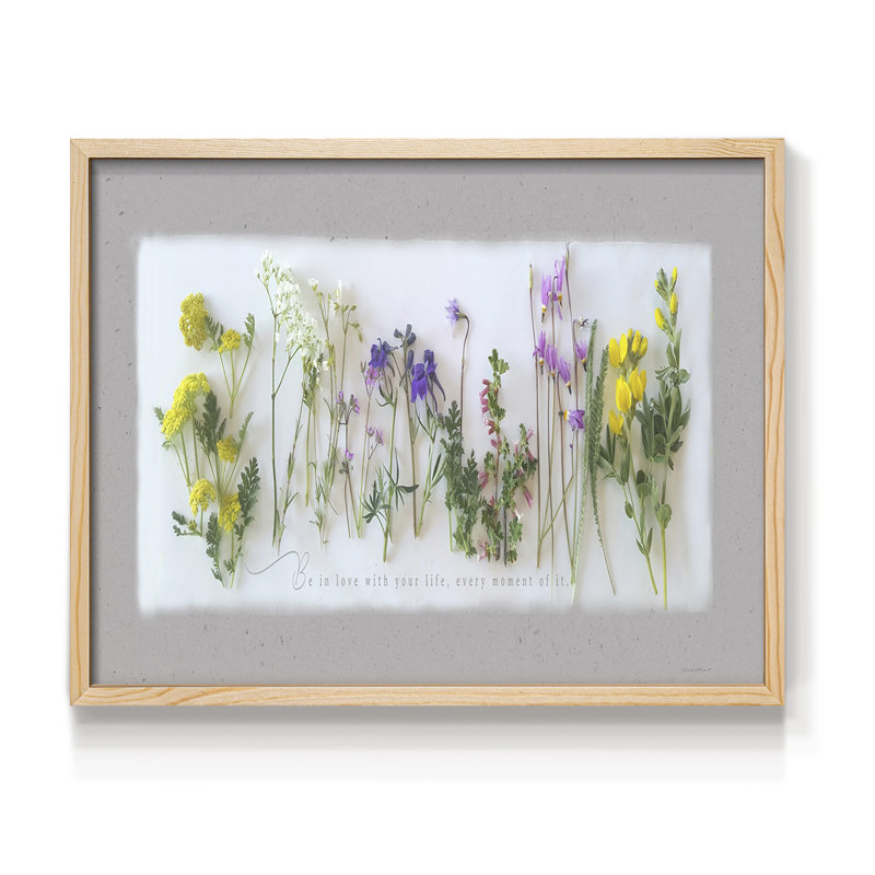 Wildflowers -Framed Print - Restickable, Naturel, H 11 po x l 14 po