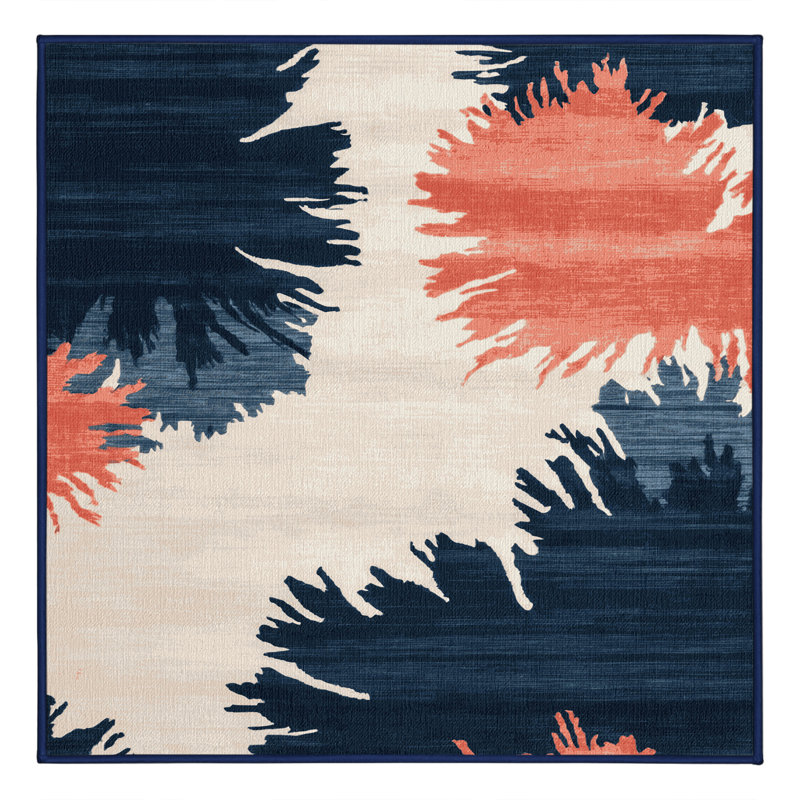 Tapis gris aquarelle lavable à la machine