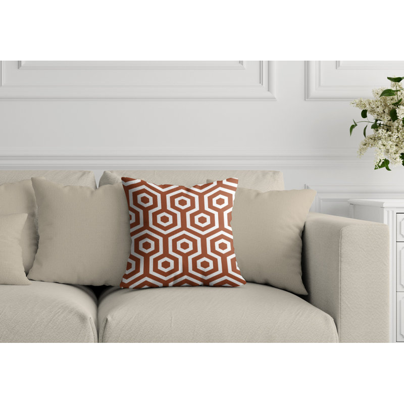 Housse et insert de coussin décoratif extérieur Hilton, H 17 po x l 17 po, Épice