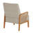 Upholstered Accent Chair With Rattan Arms And Solid Wood Legs-391819860