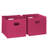 RiverRidge Kids 2pc Fabric Collapsible Storage Cube Organizers with Handles for Playroom Organization-1747185070