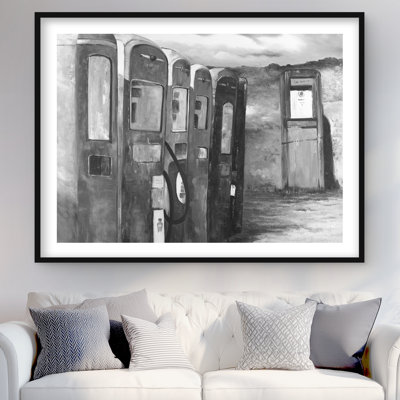 Old Gas Pumps Vintage Still Life Print | Home Decor Art