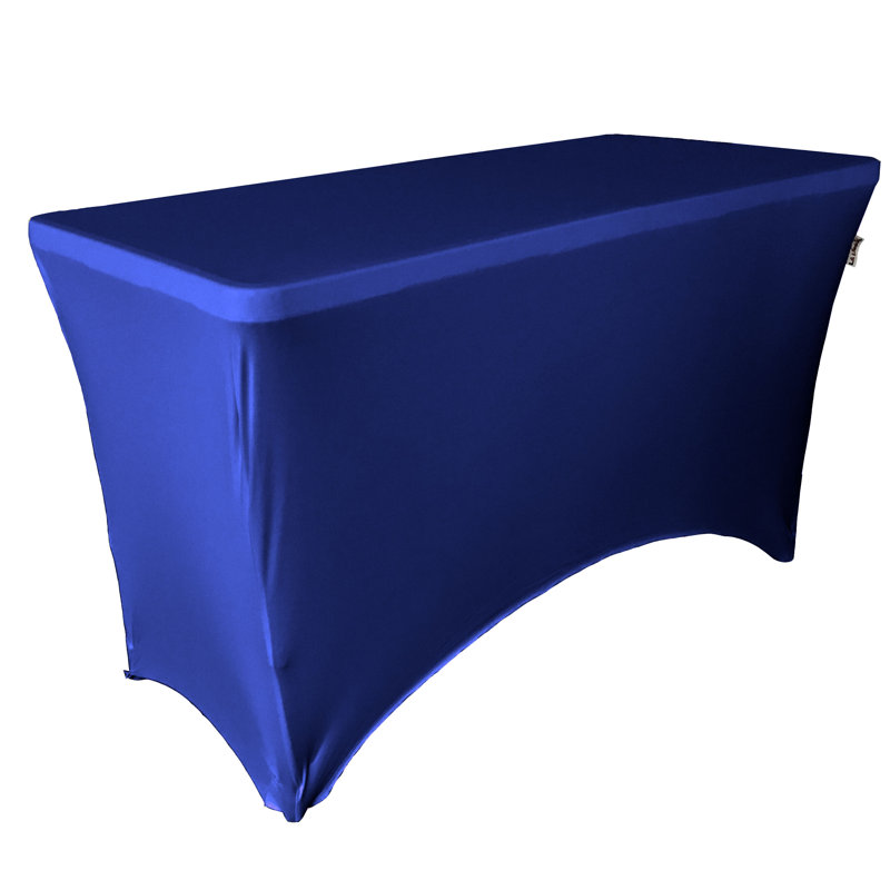 Riviere Spandex Rectangular Tablecloth, 72"L X 30"W X 30"H, Royal Blue