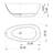 59 Inch Small Size Artificial Stone Solid Surface Freestanding Bathroom Bathtub