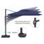 Parasol de patio en porte-à-faux carré 11 pi en bleu marine (sans base de parasol)-1315933384