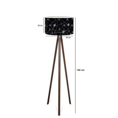 55.1'' Brown Tripod Floor Lamp