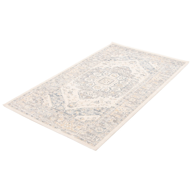 Karr Blue Rug, Rectangle 5' x 8'