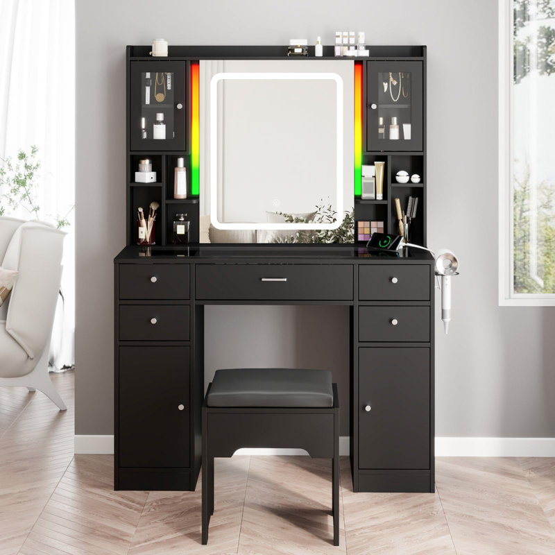 Meuble-lavabo, Noir
