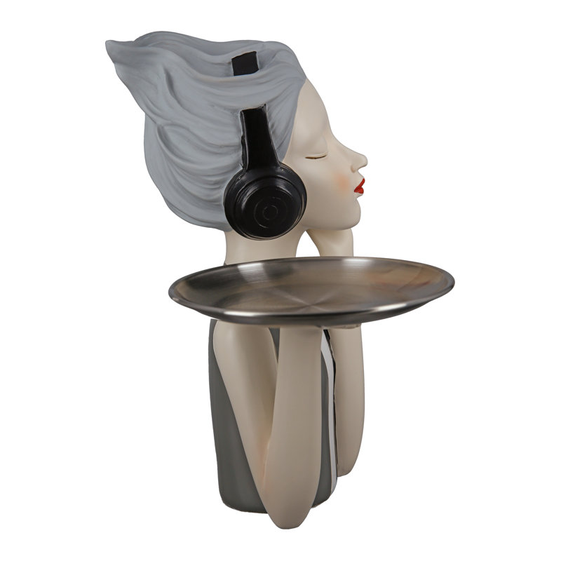 Esteves Girl with Headphones Figurine