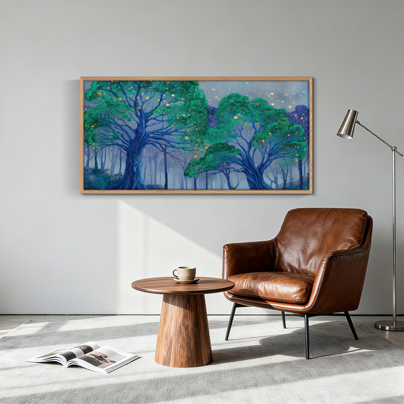 Tableau encadré sur toile « Forêt enchantée », 1 pièce, 147 x 71 cm, 58 po x 28 po