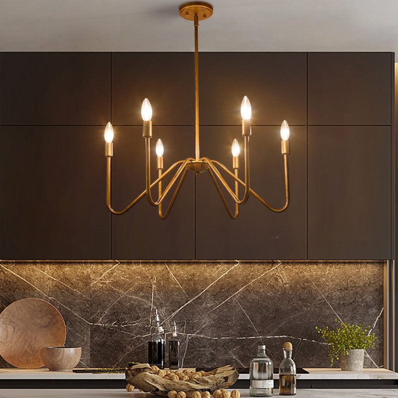 Xavieyah 6-Light Candle Style Empire Chandelier, Antique Bronze