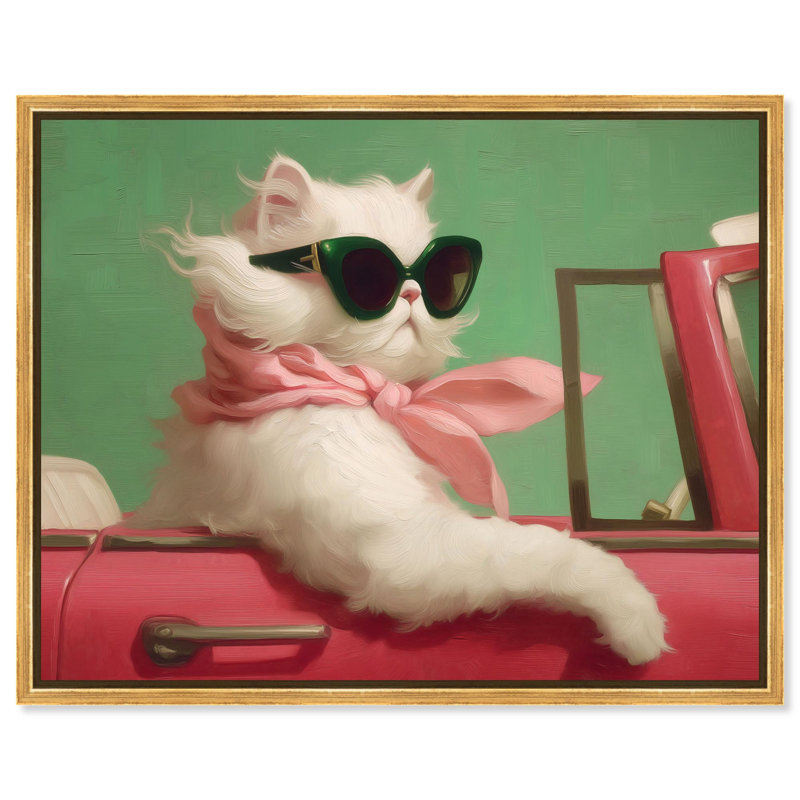 «Glamour Ride», reproduction d'art sur toile par Art Remedy, H 21 po x l 25 po, Cadre doré