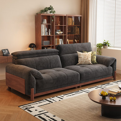 Canapé modulaire gris en chenille