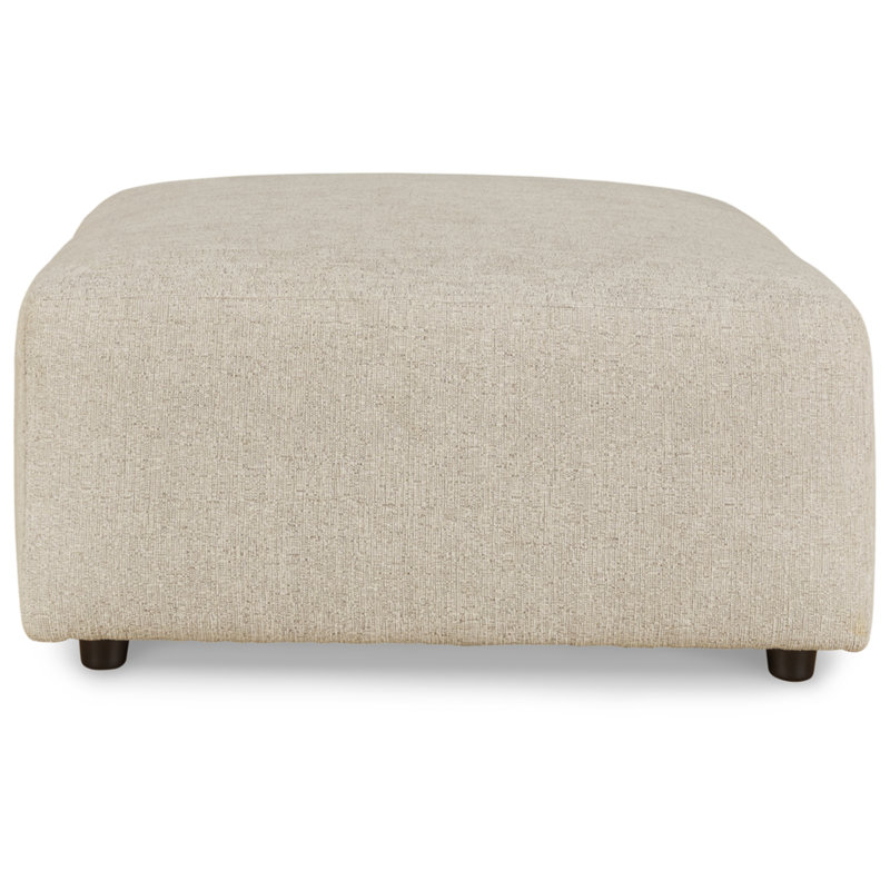 40'' Wide Ottoman, Cream Polyester Blend