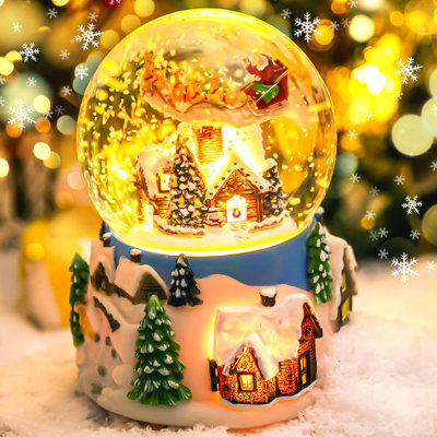 Christmas Music Box Snow Globe GiftPlays 14 Christmas Songs