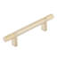 Emtek Select Cabinet Pull 4" C-C, Rectangular Bar Stem, Knurled Bar-1038210311