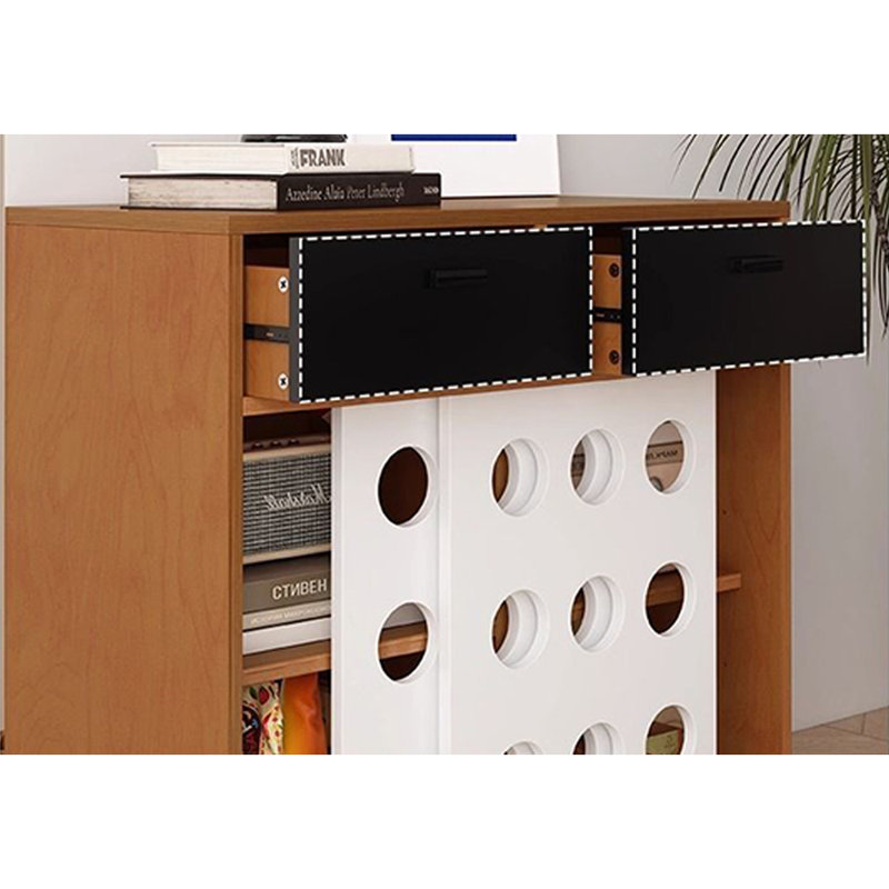 Vitrine de rangement rétro Four Grid, Blanc, H 31,5 po x l 39,37 po x P 15,75 po