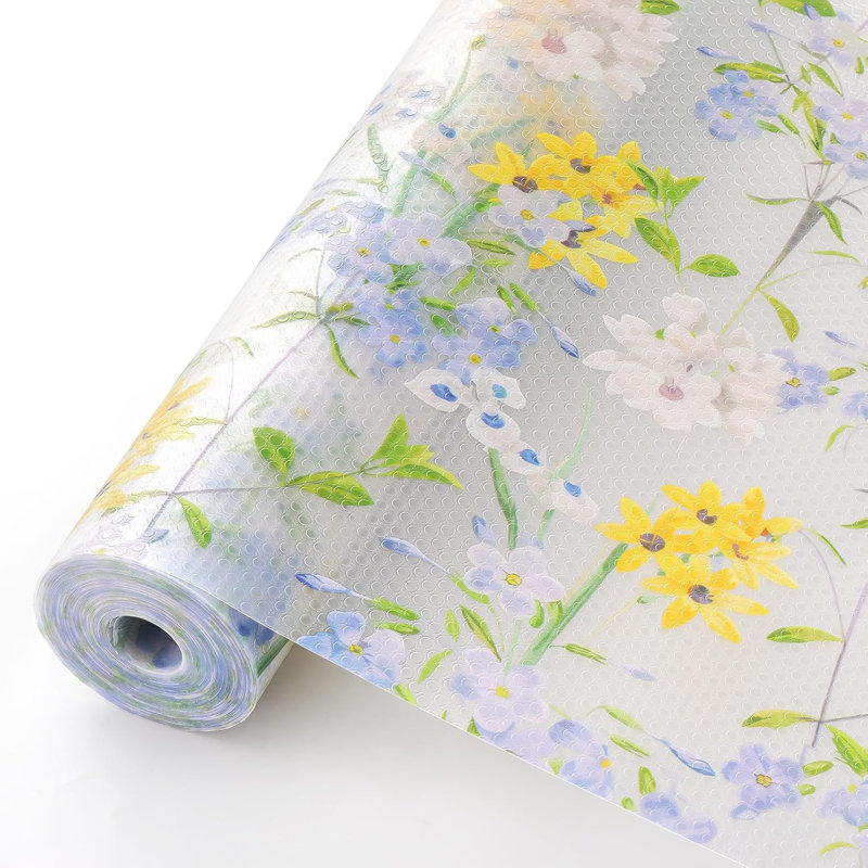 Doublure de tablette - Armoire et doublure de tiroir de qualité supérieure non adhésives pour la cuisine - Papier de tablette imperméable avec motif moderne - Tapis d'armoire en EVA durable - Facile à couper (l 11,8 po x L 118 po)