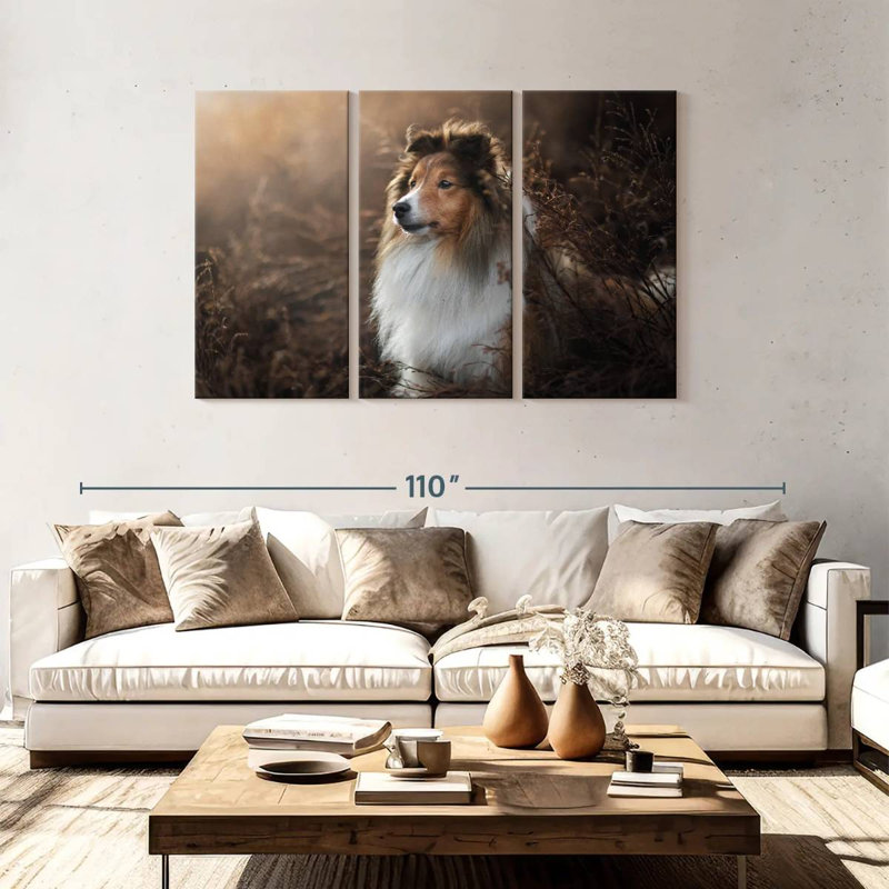 Brampt Gorgeous Sheltie Dog, 48" H x 74" W