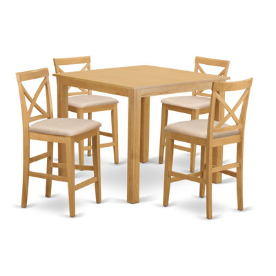 Goleta Counter Height Rubberwood Solid Wood Dining Set