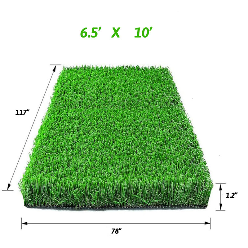 Tapis et rouleaux de gazon synthétique épais et réaliste, H 1,2 po x l 117 po x P 78 po