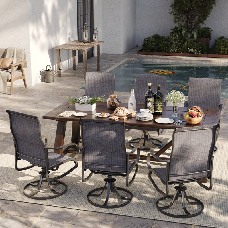 Fauteuil pour espace repas d'extérieur, Gris foncé