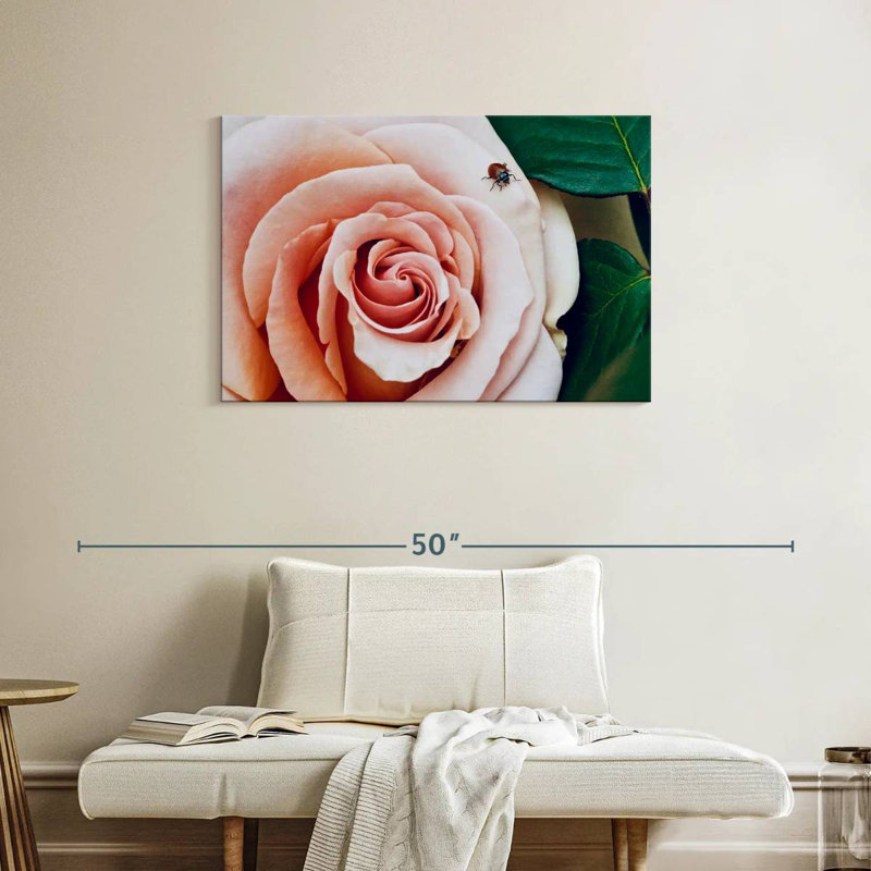 Brampt Ladybug On A Rose II, 24" H x 36" W