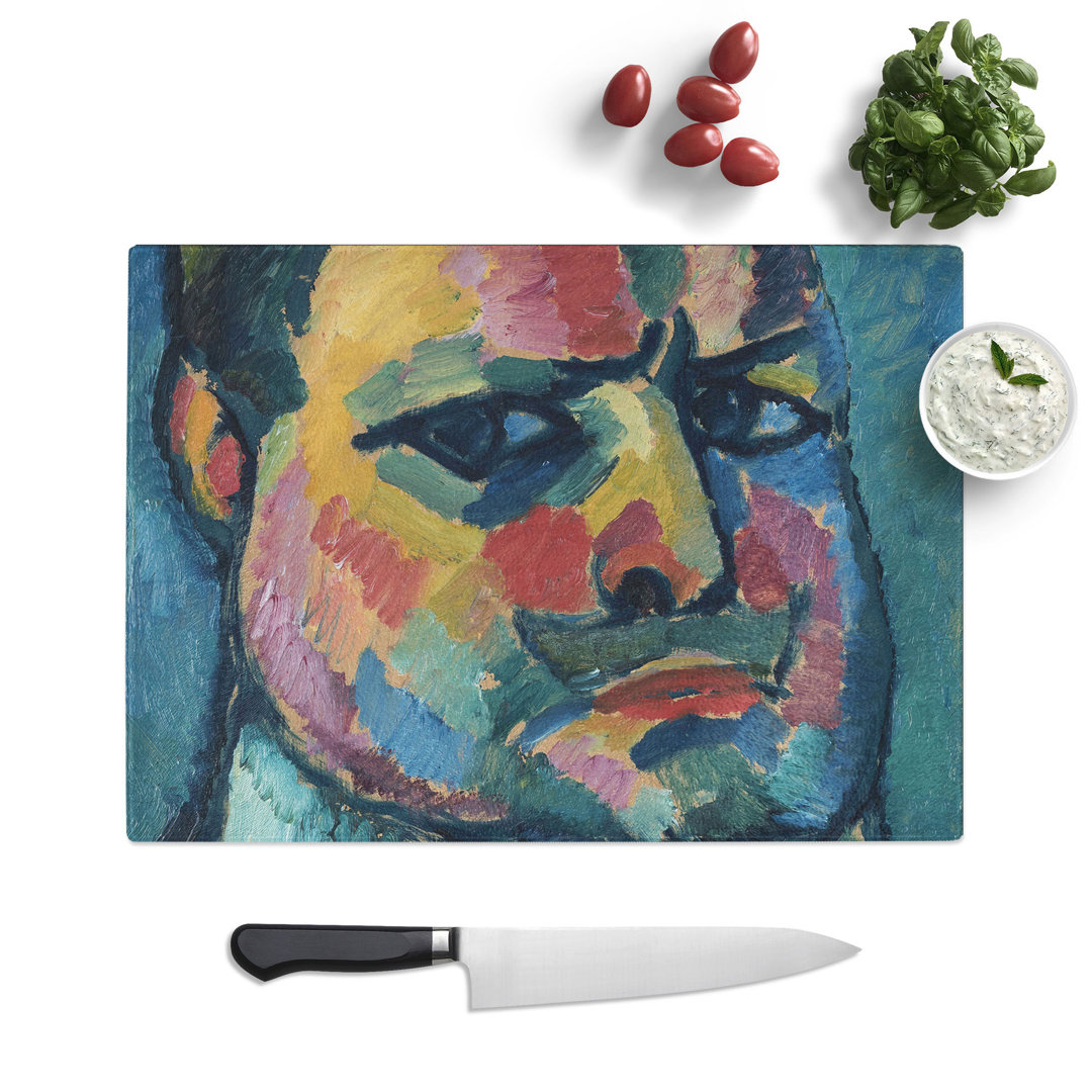 Portrait of Selbstbildnis by Alexej Von Jawlensky Chopping Board