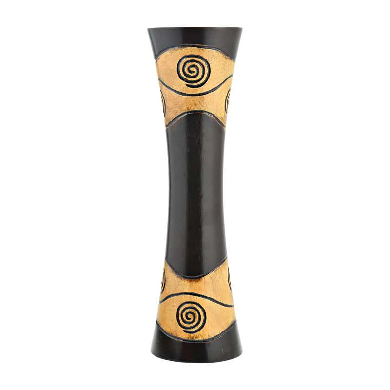 Vase à fleurs en bois manguier