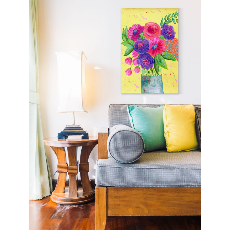 «Hello Yellow», reproduction sur toile tendue, H 30 po x l 20 po x P 1,5 po