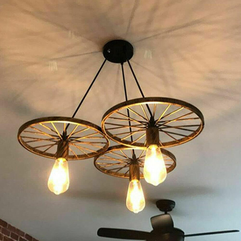 Sebring 3 - Light Unique/Statement Chandelier, Brushed Copper