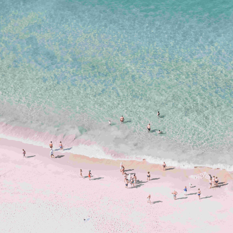 Beach Summer Days - Photographie sur toile tendue, H 36 po x l 36 po, Cadre flottant érable, Non