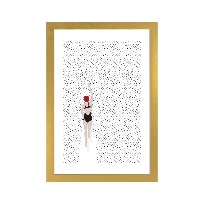 « nageing points » par amy & kurt berlin-print, H 24 po x l 16 po x P 1 po, Papier encadré doré