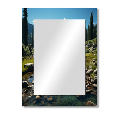 Midford USA Yosemite National Park Landscape I - Usa Large Wall Mirror, Traditional Decorative Mirror, Printed Metal Art
