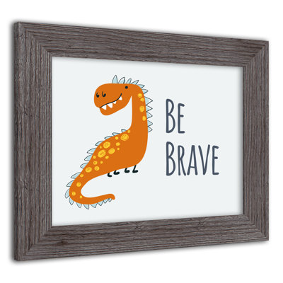 «Dino Be Brave», art encadré
