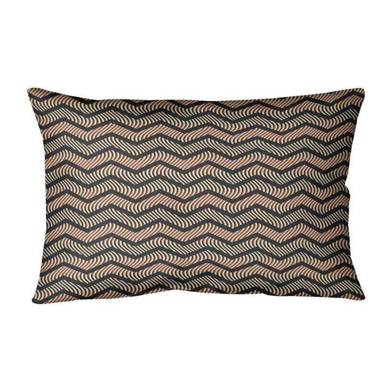 Coussin Rhonda Cheval, H 14 po x l 20 po, Polyester / Bourre en polyester, Noir / orange