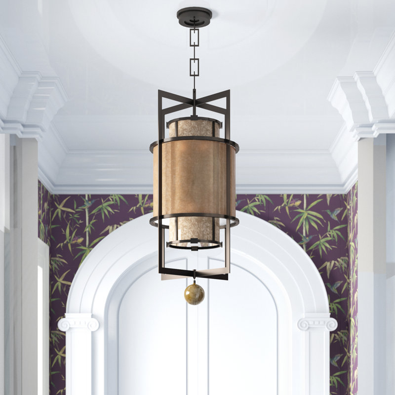 Singapore Moderne 6 - Light Pendant, Muted Silver Leaf