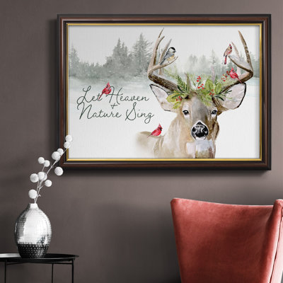 Collection Holiday Deer, toile encadrée de qualité supérieure, prête à être accrochée