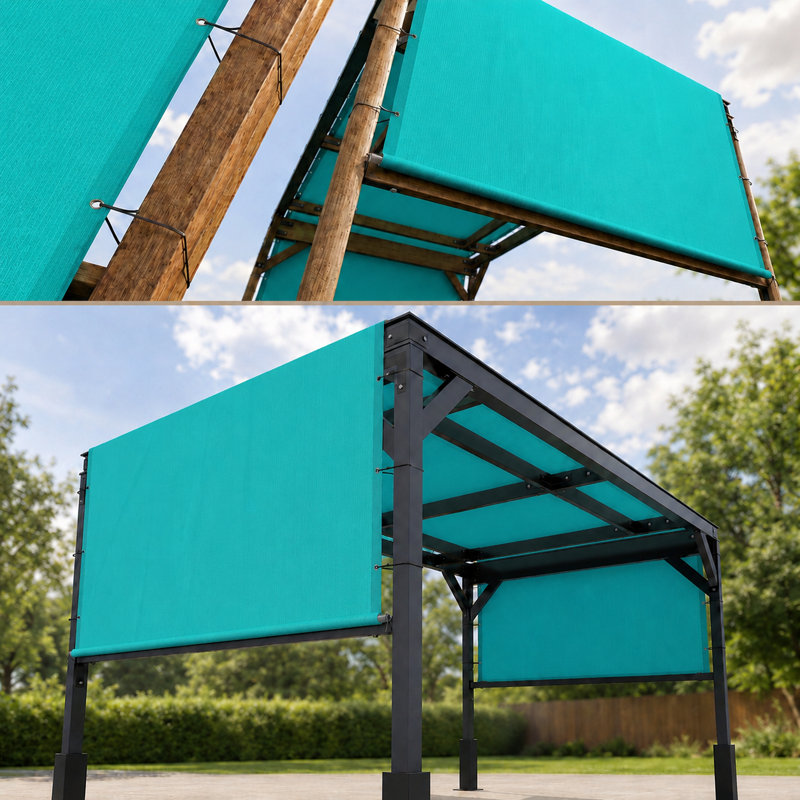 Auvent de remplacement pour abat-jour haute densité avec tige lestée en acier inoxydable Colourtree, 10 pi x 11 pi, Turquoise